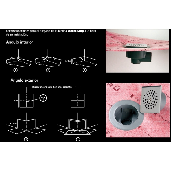 Kit de desagüe de ducha AIKIT EVO (L x An: 108 x 10,8 cm, Acero